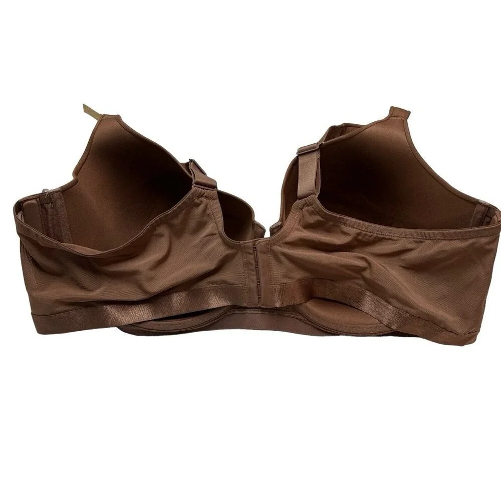 Ambrielle Balconette Bra 50DD Nutmeg Spice‎ Brown Underwire Full Figure NWT